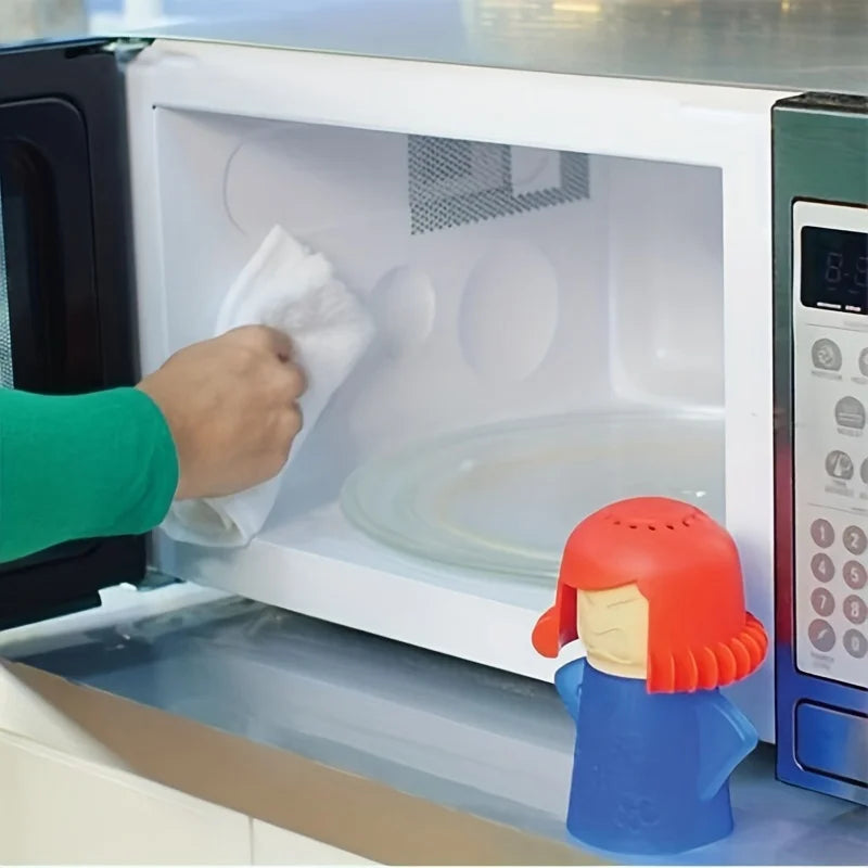 Angry Mama Oven Steam Microwave Cleaner Easily Remover Oil Dirt Fridge Deodorizer for Kitchen Cleaning Tool Useful Household