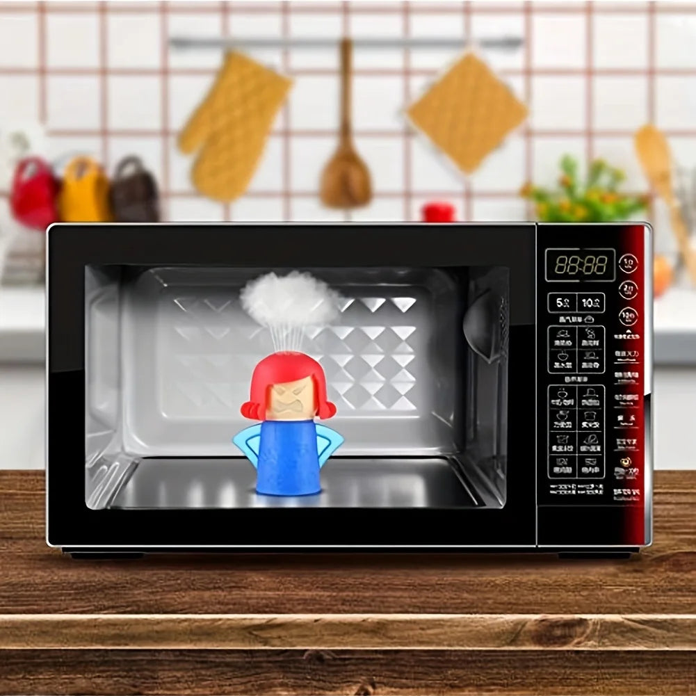 Angry Mama Oven Steam Microwave Cleaner Easily Remover Oil Dirt Fridge Deodorizer for Kitchen Cleaning Tool Useful Household