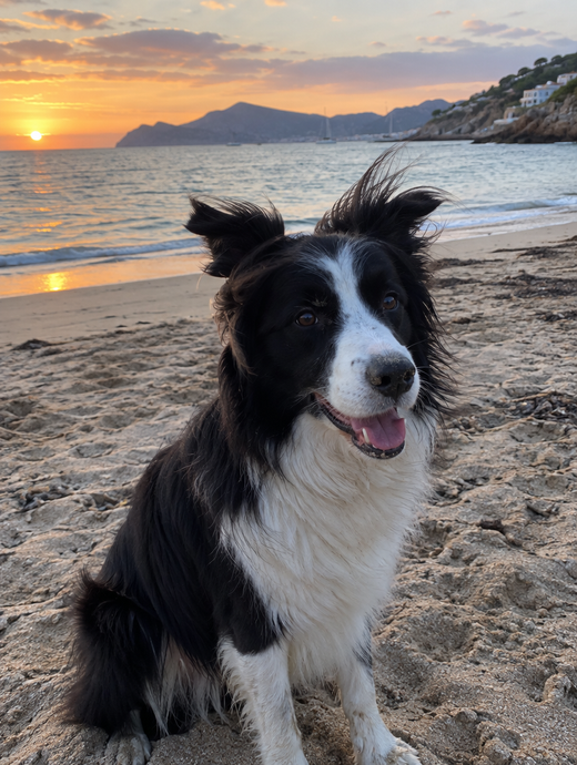 Foto original de un border collie