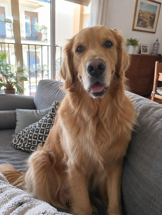 Foto original de un golden retriever